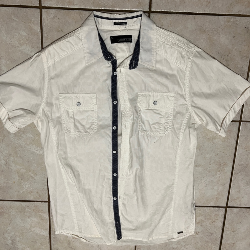 Buckle Black Button-Down Shirt